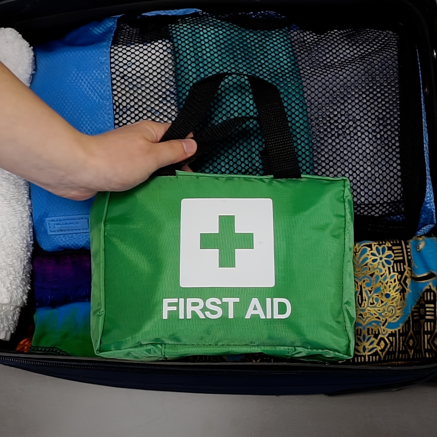 186/309-częściowy Zestaw Pierwszej Pomocy Wielofunkcyjny, Przenośna Torba, Odpowiednia do Polowania, Wędrówek, Kempingu itp. Wielofunkcyjna Rodzinna Torba Ratunkowa