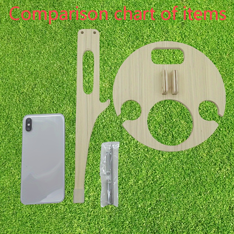 1 szt. Elegancki Przenośny Składany Stolik z Uchwytem na Korkociąg - Beżowa Drewniana Podstawa & Tkaninowa Blat, Odpinany na Zewnątrz, na Plażę, Kemping - Idealny na Święta: Halloween, Boże Narodzenie, Dzień Matki, Dzień Niepodległości