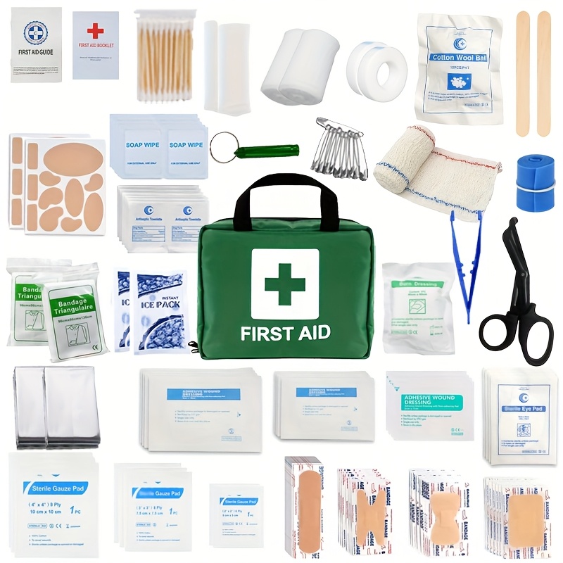 186/309-częściowy Zestaw Pierwszej Pomocy Wielofunkcyjny, Przenośna Torba, Odpowiednia do Polowania, Wędrówek, Kempingu itp. Wielofunkcyjna Rodzinna Torba Ratunkowa
